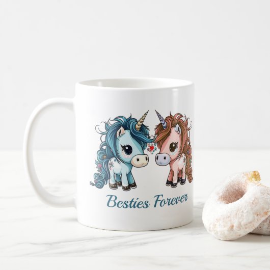 Unicorn Besties Forever Koffiemok (Met donut)