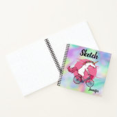 Unicorn Bicycle Monogram Sketchbook Notitieboek (Binnen)