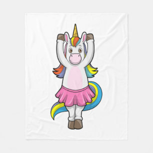 Unicorn bij Ballet Dance met Skirt Fleece Deken