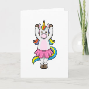 Unicorn bij Ballet Dance met Skirt Kaart