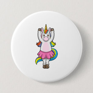 Unicorn bij Ballet Dance met Skirt Ronde Button 7,6 Cm