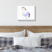 Unicorn bij Ballet met Skirt Canvas Afdruk (Insitu (Slaapkamer))