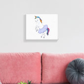 Unicorn bij Ballet met Skirt Canvas Afdruk (Insitu (Woonkamer))