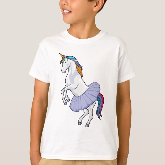 Unicorn bij Ballet met Skirt T-shirt (Voorkant)