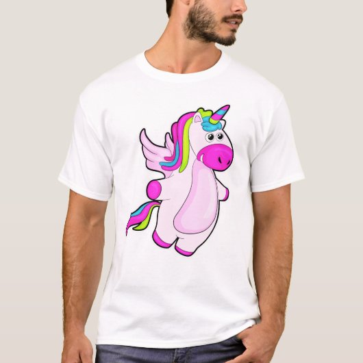 Unicorn bij vliegen t-shirt (Voorkant)