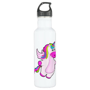 Unicorn bij vliegen waterfles 