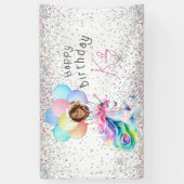 Unicorn Birthday Banner (Verticaal)