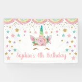 Unicorn Birthday Banner Personalized name (Horizontaal)