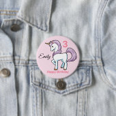 UNICORN Birthday Button Personaliseer de naam van (In situ)