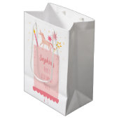 Unicorn Birthday Cake Medium Cadeauzakje (Voorkant Gekanteld)