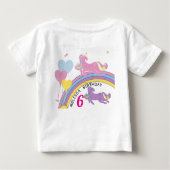 Unicorn Birthday Girl Custom Toddler T-Shirt (Dos)