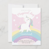Unicorn birthday invitation (Devant)