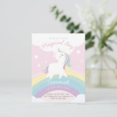 Unicorn birthday invitation (Debout devant)
