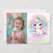 Unicorn Birthday Invitation (Devant)