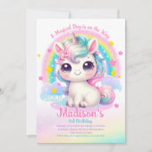 Unicorn Birthday Invitation (Devant)