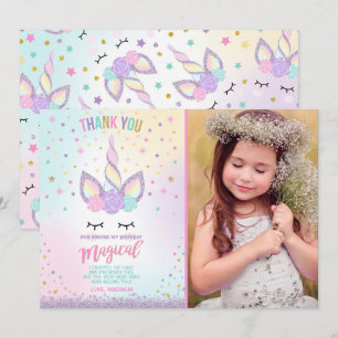 Unicorn Birthday Invitation Magical Unicorn Party Kaart