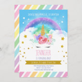 Unicorn Birthday Kaart (Voorkant / Achterkant)