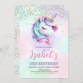Unicorn Birthday Kaart (Voorkant / Achterkant)
