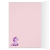 Unicorn Birthday Kaart voor kinderen - Personalise (Binnen (Links))