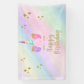 Unicorn Birthday Party Banner (Verticaal)