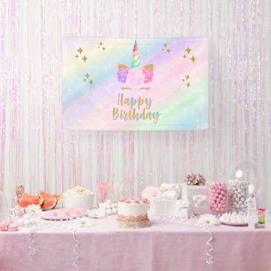 Unicorn Birthday Party Banner (Feest)