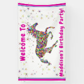 Unicorn - Birthday Party Banner - Kinderen (Verticaal)