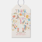 Unicorn Birthday Party Dank je Cadeaulabel (Voorkant)