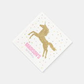 Unicorn Birthday Party Napkin Whimsical Unicorn Servet (Hoek)