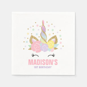 Unicorn Birthday Party Napkin Whimsical Unicorn Servetten