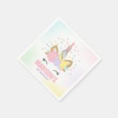 Unicorn Birthday Party Napkin Whimsical Unicorn Servetten (Hoek)
