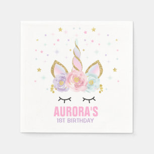 Unicorn Birthday Party Napkin Whimsical Unicorn Servetten