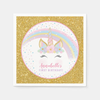 Unicorn Birthday Party Napkins Servet
