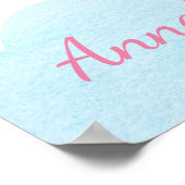 Unicorn Birthday Party Poster Achtergrond (Hoek)