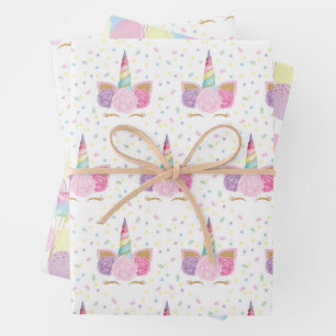 Unicorn Birthday Pattern Inpakpapier Vel