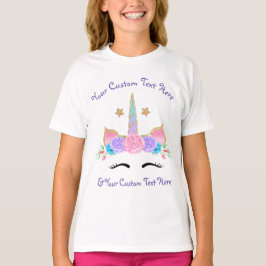 Unicorn Birthday Shirt Monogram Aangepaste tekst