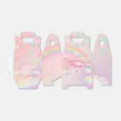 Unicorn birthday them Favor Box Bedankdoosjes (Uitgevouwen)