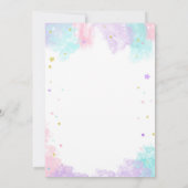 Unicorn Birthday Uitnodiging (Achterkant)