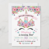 Unicorn Birthday Uitnodiging (Voorkant)