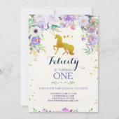 Unicorn Birthday Uitnodiging (Voorkant)