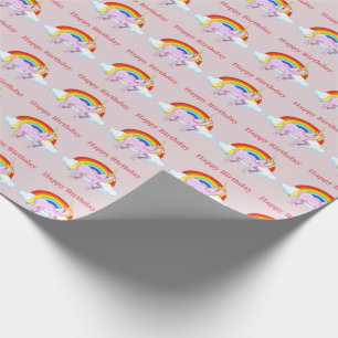 Unicorn Birthday Wrapping Paper Cadeaupapier