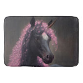 Unicorn Black en Pink Fantasy Creature Badmat (Voorkant)