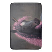 Unicorn Black en Pink Fantasy Creature Badmat (Voorkant Verticaal)