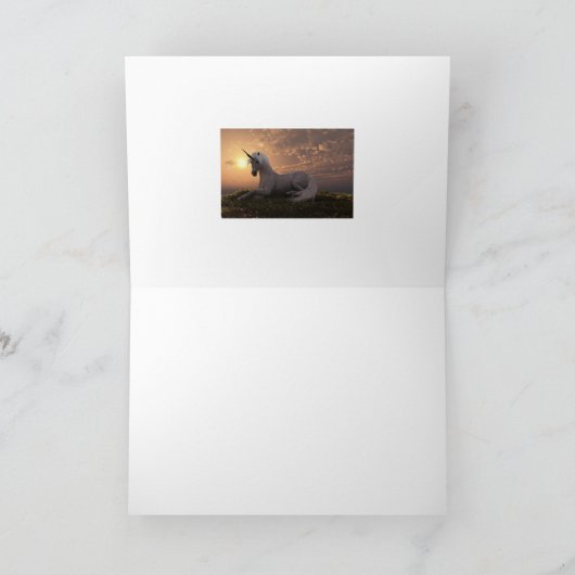 UNICORN BLANK GREETING CARTE (Intérieur)