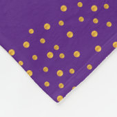 Unicorn, bloemen en gouden confetti met koninklijk fleece deken (Hoek)