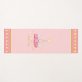 Unicorn, bloemen, gouden confetti en sterren op ko yogamat (Voorkant (horizontaal))