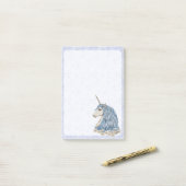 Unicorn Blue Hair Post-it® Notes (Op bureau)