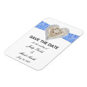 Unicorn Blue Lace Save the Date Magnet Magneet (Linkerzijde)
