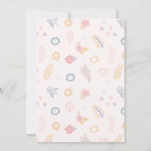 Unicorn Blush Florals Baby Shower Invitations (Dos)