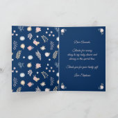 Unicorn Blush & Navy Baby shower Merci (Intérieur)