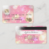 Unicorn boho art Carte de crédit Style Gold (Devant / Derrière)